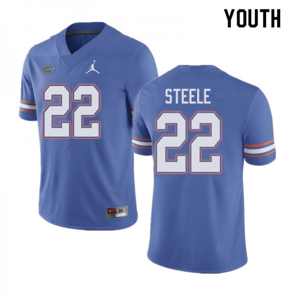 Jordan Brand Youth #22 Chris Steele Florida Gators College Football Jerseys Blue